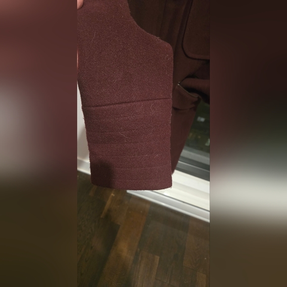 Karl Lagerfeld Burgundy Coat, size xs - Picture 4 of 7